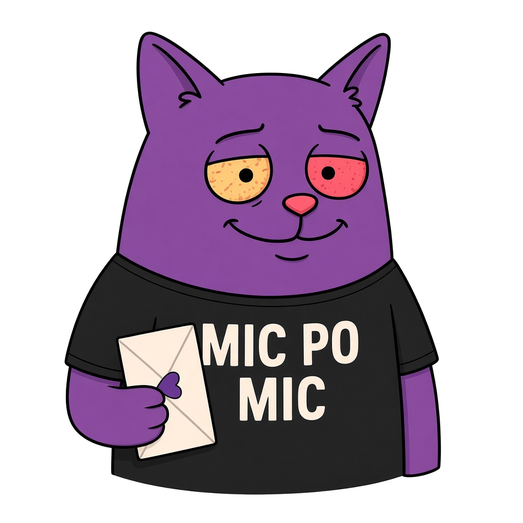 Mic Po Mic maskota s pismom